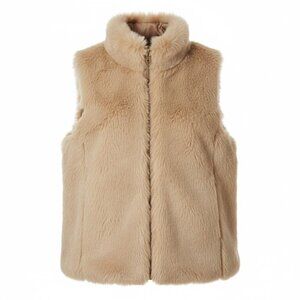 Lands' End Faux Fur Vest Girl's Size 10